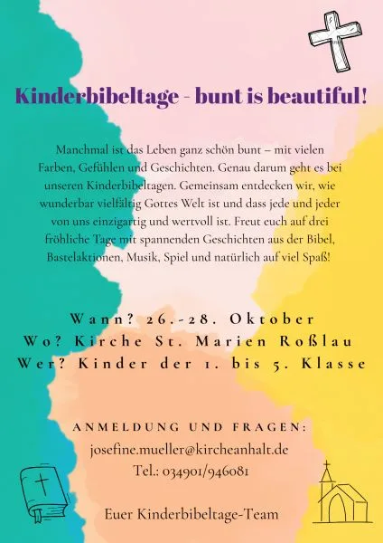 Plakat: Kinderbibeltage in Roßlau
