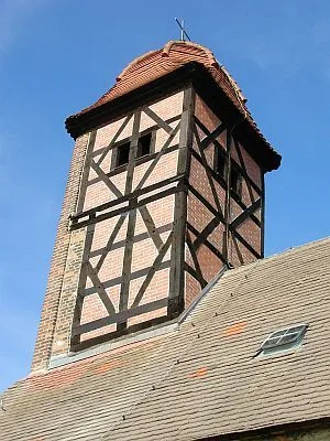 Der sanierte Fachwerkturm